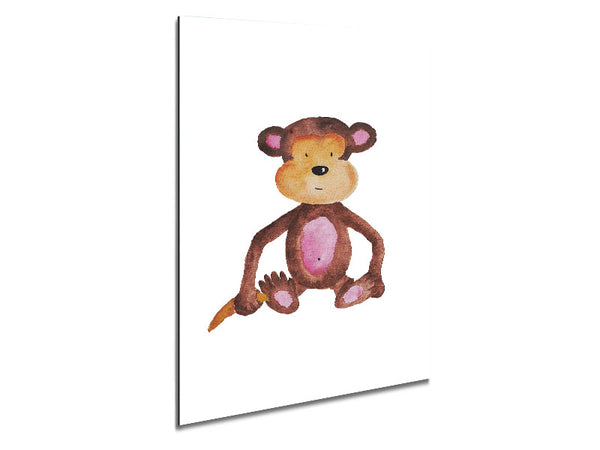 Cheeky Monkey Love Metal Print