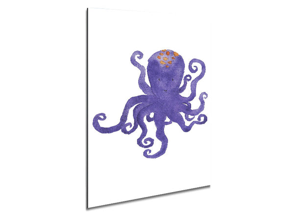 Purple Octopus Metal Print
