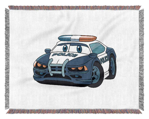 Police Car Love Woven Blanket