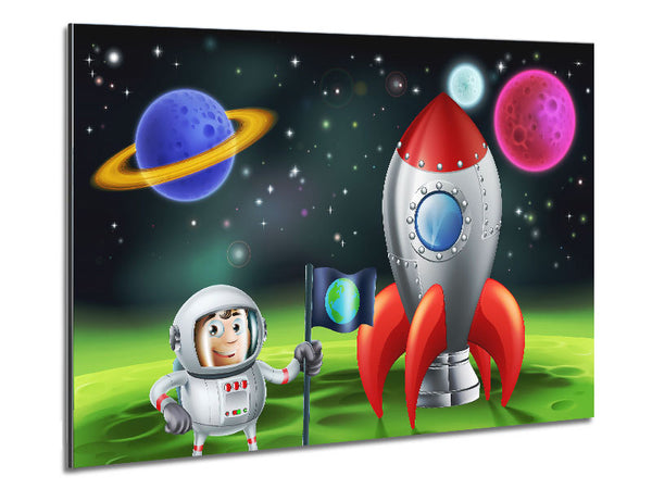 Space Boy Metal Print