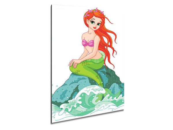 Mermaid Splash Metal Print