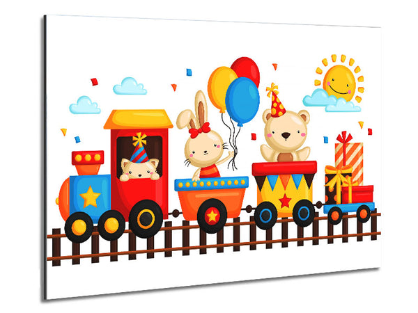 Party Train Metal Print