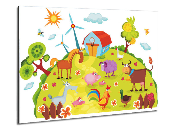 Farm Animals Metal Print
