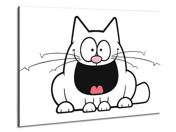 Crazy Cat Metal Print