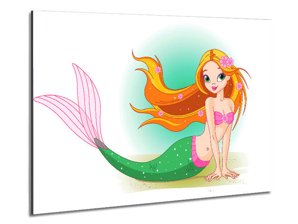 Pretty Mermaid Metal Print