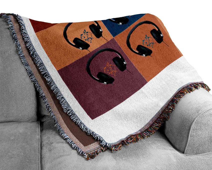 Headphone Music Woven Blanket