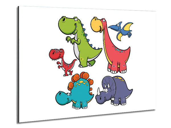Dinosaur Tribe 1 Metal Print