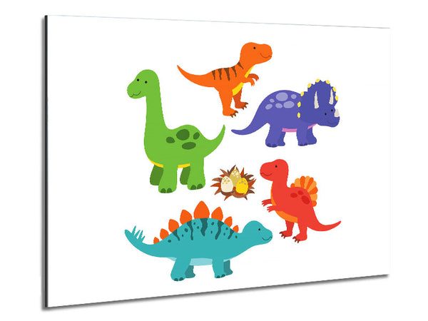 Dinosaur Tribe 2 Metal Print