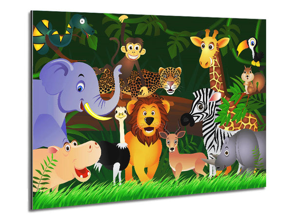 Safari Animal Friends 2 Metal Print