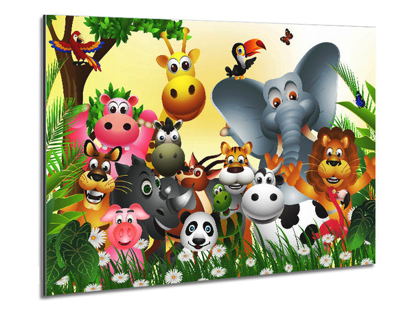 Safari Animal Friends 1 Metal Print