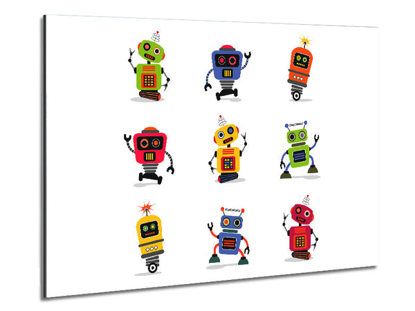 Robot Tribe Metal Print