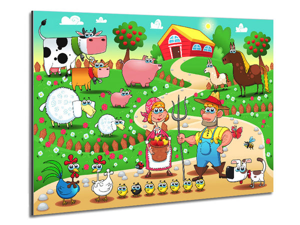 Old McDonald Had A Farm Metal Print