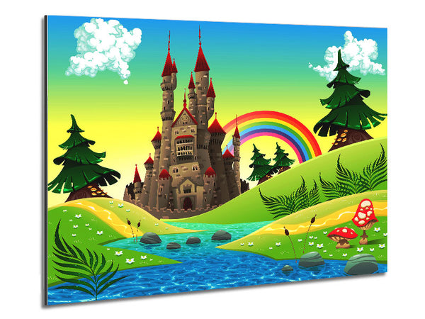 Magical Castle Far Far Away Metal Print