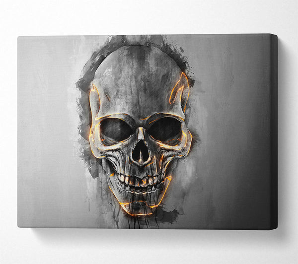  A Canvas Print of Fire Skull 1 Canvas Wall Art
