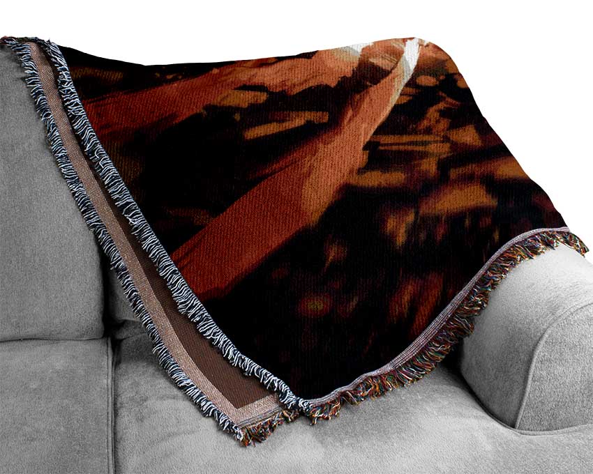 Futuristic Skateboard Woven Blanket