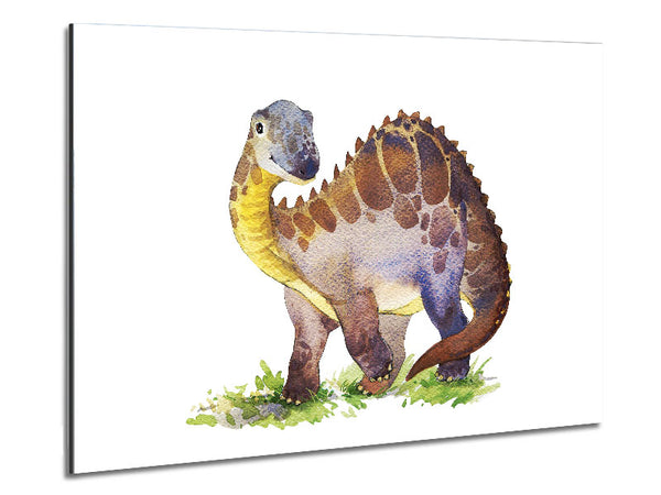 Smiling Dino Metal Print