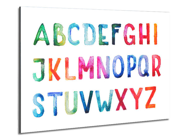 Rainbow Alphabet Metal Print