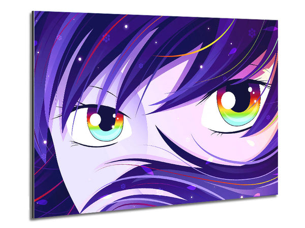 Anime Rainbow Eyes Metal Print