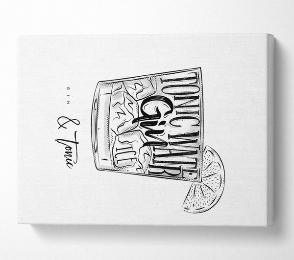  A Canvas Print of Gin And Tonic Over Ice 2 Canvas Wall Art