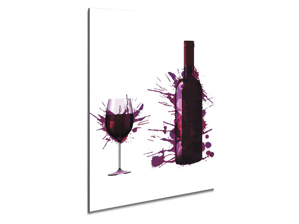 Wine Splash Metal Print