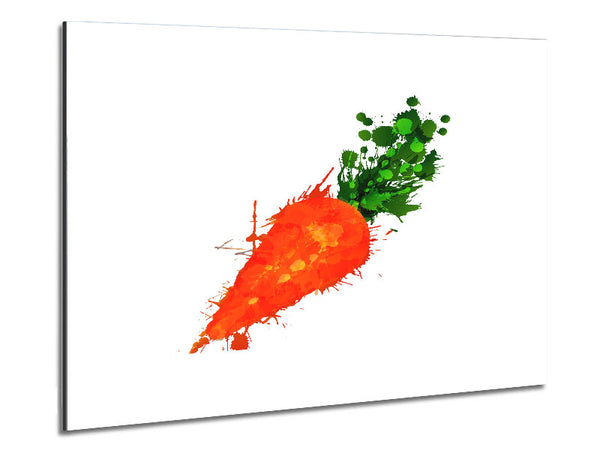 Carrot Splash Metal Print
