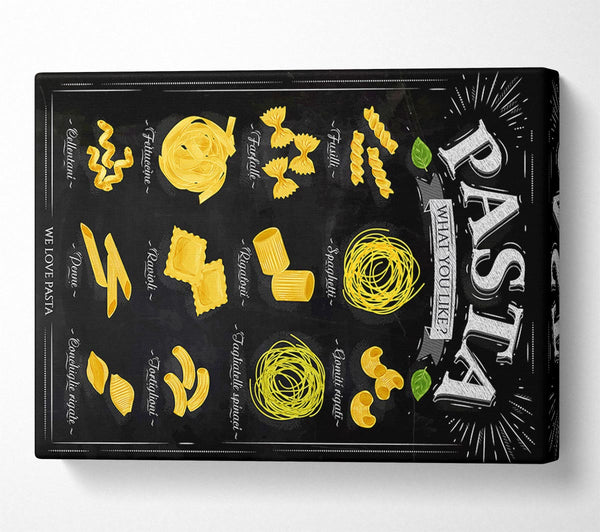  A Canvas Print of We Love Pasta Canvas Print