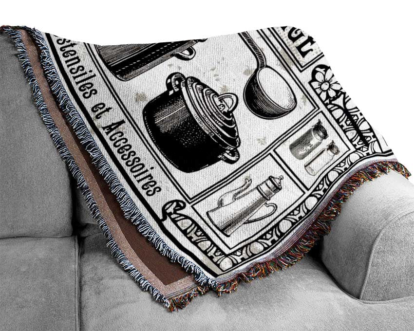 Vintage Cuisine Woven Blanket