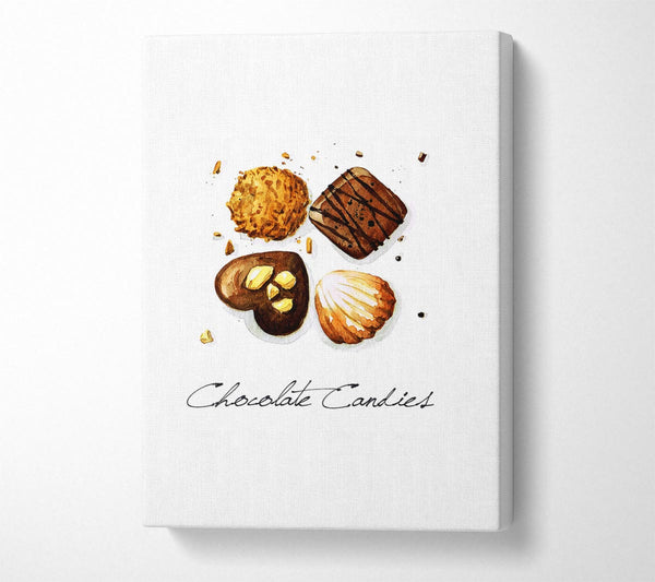  A Canvas Print of Chocolate Biscuit Cookies Canvas Print