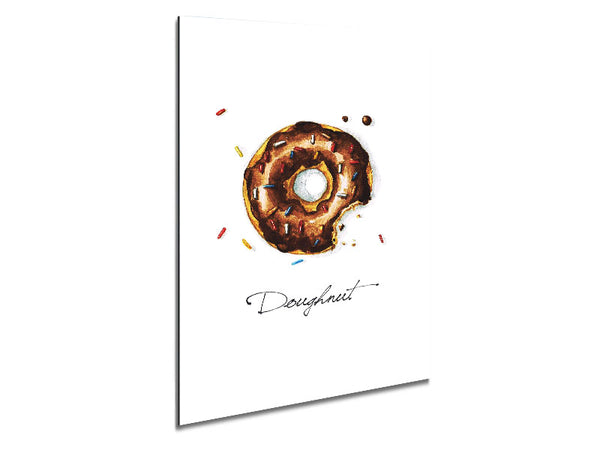 Chocolate Doughnut Metal Print