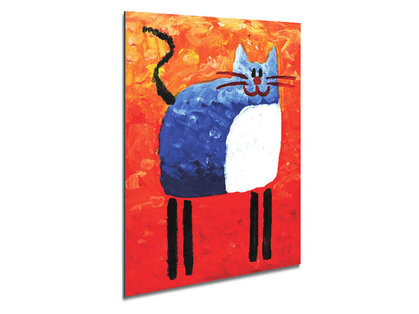 Blue Cat Metal Print