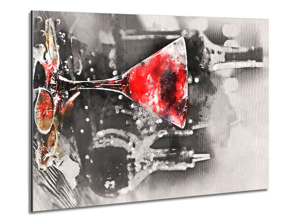 Red Cocktail Metal Print