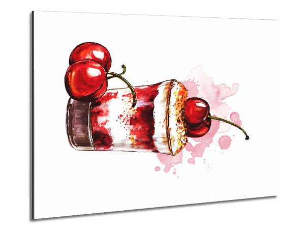 Cherry Sundae Metal Print