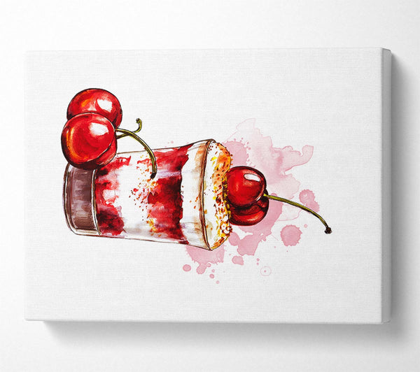  A Canvas Print of Cherry Sundae Canvas Art