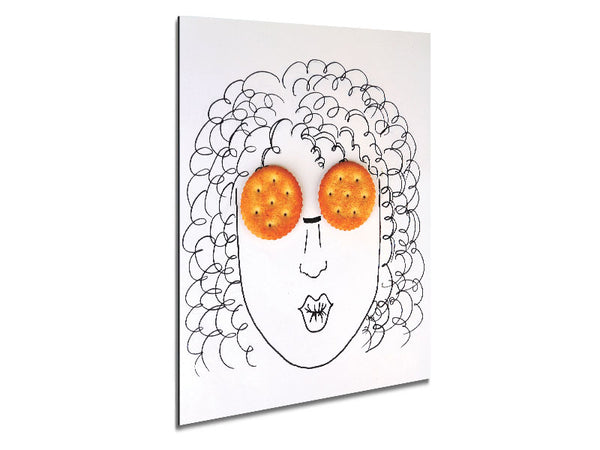 Biscuit Eyes Metal Print