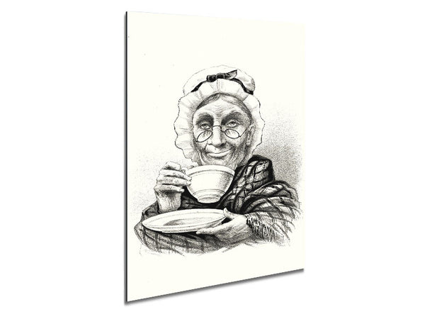 Granma Tea Time Metal Print