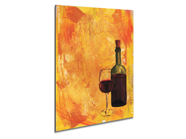 Red Wine Bottle Metal Print