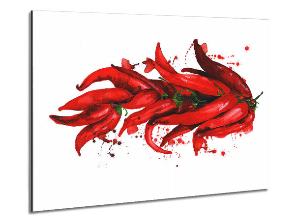 Bunch Of Chilis Metal Print