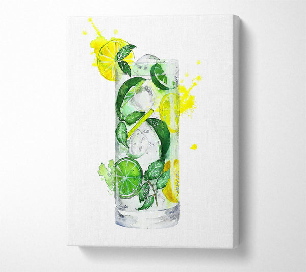  A Canvas Print of Tall Glass Of Gin And Tonic Canvas Art