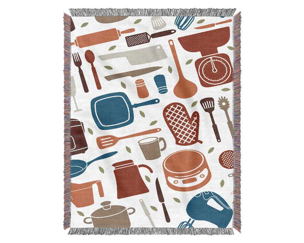 I Love Cooking 10 Woven Blanket