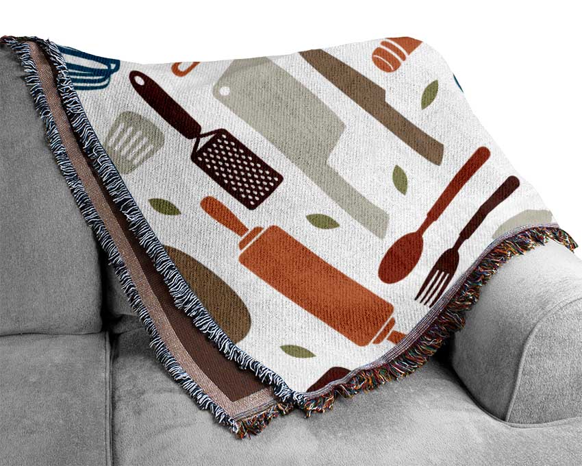 I Love Cooking 10 Woven Blanket