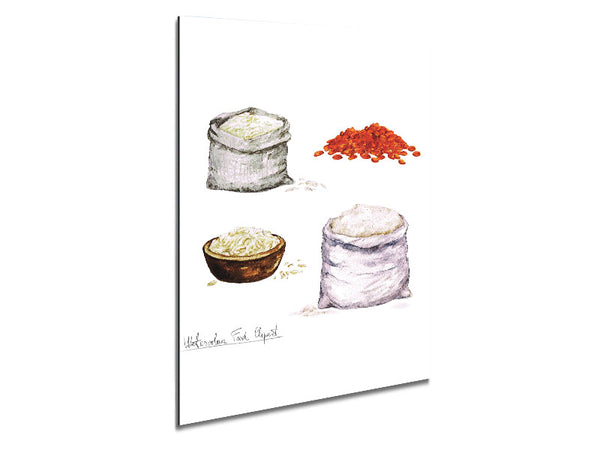 Flour And Rice Metal Print