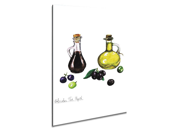 Olive Oil Bottles Metal Print