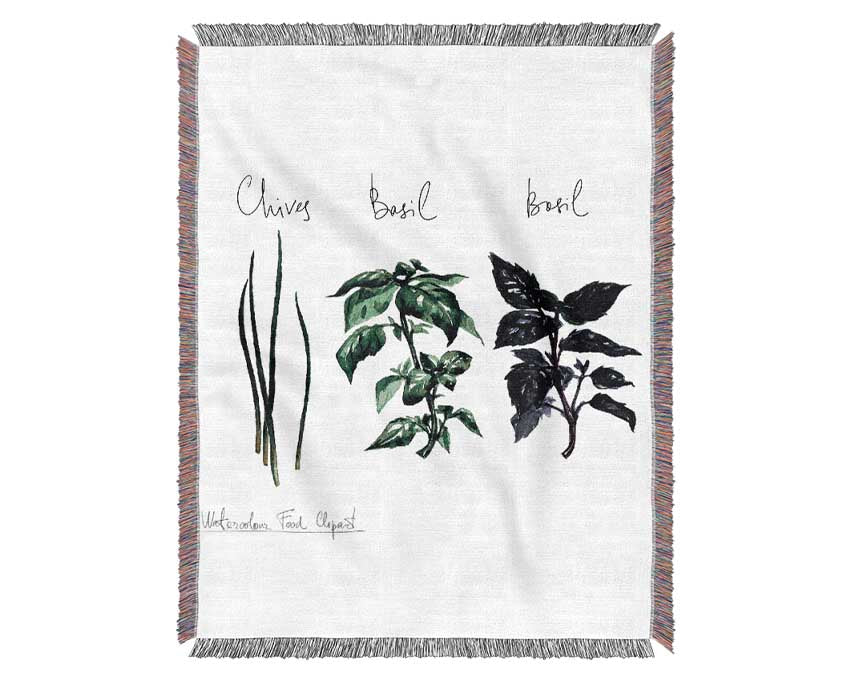 Herb Selection 4 Woven Blanket
