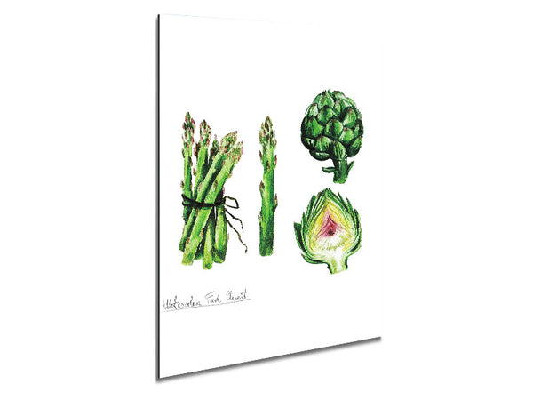 Asparagus And Artichoke Metal Print