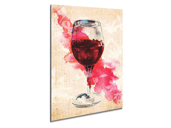 Glass Of Red Wine Metal Print