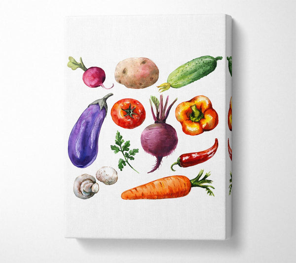 A Canvas Print of Vegetable Selection 2 Canvas Wall Art