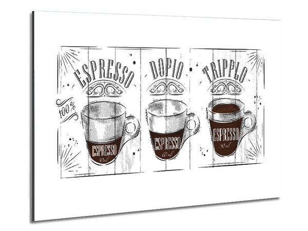 Espresso Names Metal Print