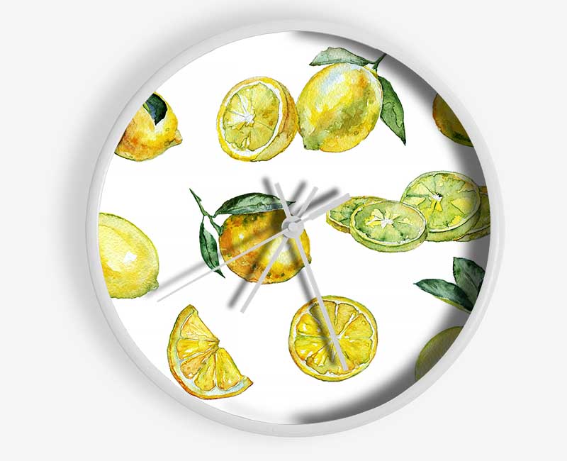 Just Lemons Clock - Wallart-Direct UK