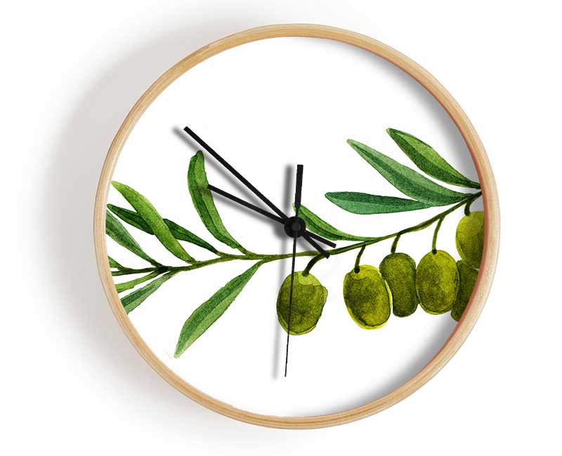 Olive Branch Clock - Wallart-Direct UK