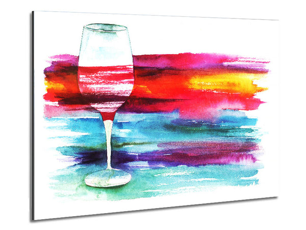 Wine Rainbow Metal Print